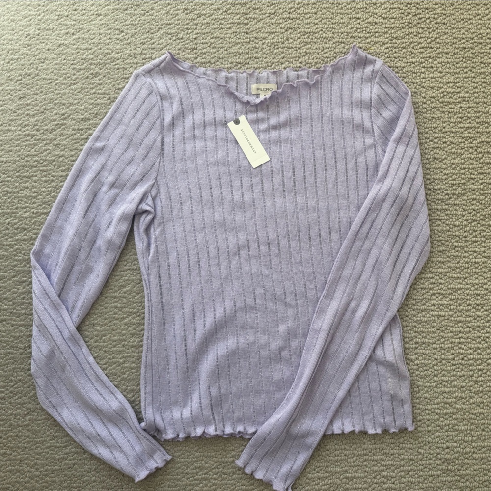 Pilcro Lavender Long Sleeve Top NWT